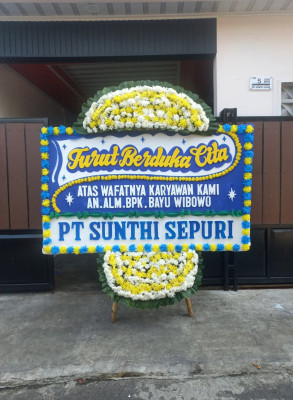 Papan Bunga Duka di Rawamangun